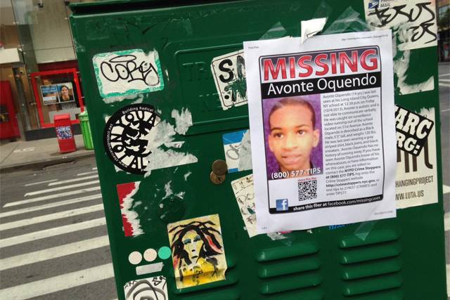 A missing poster on the Upper West Side